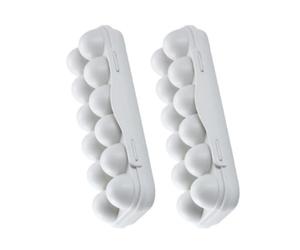 DOITOOL 2pcs Plastic Egg Storage Boxes with 12-compartment Stackable Design and Strong Lid Cover Prevent Egg Collision and Breaking the Farm and Home Use