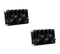 DOITOOL 2pcs Portable Channel Stereo Line Mixer Mini Audio Mixer Inputs Compact Design for Cd Players Instruments Recording Battery Easy to Use for Home Travel