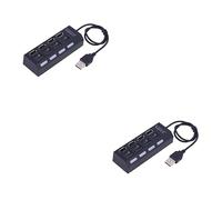 DOITOOL 2pcs Portable USB Hub Ports USB High Data Expansion Hub Splitter for Laptop PC Computer for Office Work and Home Use