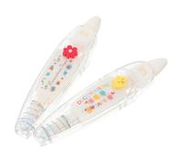 DOITOOL 2Pcs Press Type Decorative Correction Tapes Cartoon Lace Patterns for Scrapbooking, Journaling, DIY Crafts, Multi-Purpose Decorative Tape Set for Diary and Photo Album Decoration