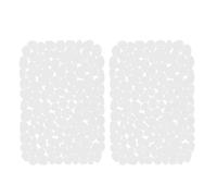 DOITOOL 2pcs PVC Sink Drain Mat Hollow Draining Cushion Anti-Slip Kitchen Basin Pad for Bowl and Chopsticks Drying