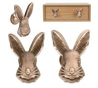 DOITOOL 2Pcs Rabbit Shaped Drawer Handles - Red Bronze Zinc Alloy Bunny Cupboard Knobs - Anti-Rust Animal Wardrobe Pulls with Screws for Nursery Dresser, Vintage Kitchen Cabinet & Furniture Door