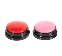 DOITOOL 2pcs Recordable Pet Buttons for Dogs and Cats Interactive Sound Communication Buttons with Voice Recording Red and Pink Pet Training for Feeding and Playing