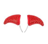 DOITOOL 2pcs Red Plastic Halloween Devil Hair Clips Sequin Horns, Lightweight Headdress Costume Accessories for Photography and Halloween Costume Parties