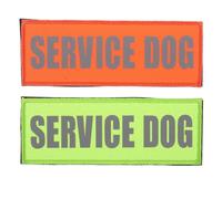 DOITOOL 2Pcs Reflective Service Dog Patches for Harness Vest, Removable Do Not Pet Warning Labels for Working, Blind, and Training Dogs Outdoor Safety