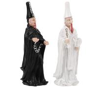 DOITOOL 2Pcs Resin Figures for Sand Table Psychological Counseling Educational Training Creative Play Resin Miniatures for Sand Tray Decoration