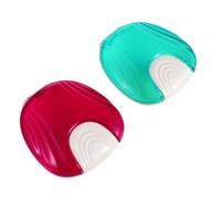 DOITOOL 2pcs Retainer Case Denture Container Box Pp Oval Press to Open Lid One-Hand Operation for Dentures and Mouth Guards, Portable Bag Storage for Elderly