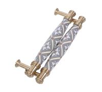 DOITOOL 2pcs Retro Ceramic Cabinet Handles Centers Modern Chinese Style Drawer Pulls for Kitchen Cabinets Dressers Wardrobes Vintage Decorative Hardware