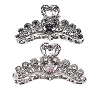 DOITOOL 2pcs Retro Rhinestone Hair Clip Decorative Metal Claw Clips Bird Wing Shape Metal Rhinestone for Women Weddings and Parties