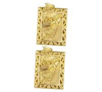 DOITOOL 2pcs Retro Tiger Pendant Antique Brass Zodiac Charm for Home Car Decor Unique DIY Hanging Decor Lightweight Portable for Friends Family