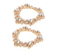 DOITOOL 2pcs Rhinestone Shoe Clips: For Women Removable Shoe Jewelry Buckles Shiny Charms For Bridal Wedding Prom Party And Daily Wear