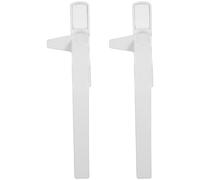 DOITOOL 2Pcs Right-Hand White Casement Window Handles for Sliding and Push-Pull Doors, Exterior Locking Sliding Door Hardware Replacement with Secure Locking Lever
