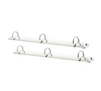 DOITOOL 2Pcs Ring Metal Binder Clips Iron Loose Leaf Binder Mechanisms for Planners Notebooks Office and School Use Replacement for Broken Ring