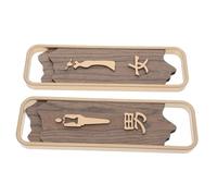 DOITOOL 2pcs Rustic Toilet Door Sign Male Female Bathroom Wc Plaque Easy Installation Gender Indicator for Public Washrooms Fine Craftsmanship Restroom Signs