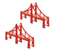 DOITOOL 2pcs Safe Train Tracks Bridges Educational Toys for Boys and Girls Expand Your Train Collection