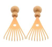 DOITOOL 2pcs Scalp Massager Comb Bamboo Head Massager Multifunctional Massage Comb Gentle Scalp Massage Effortless Itch Relief Portable Design for Business Trips and Long Work Hours