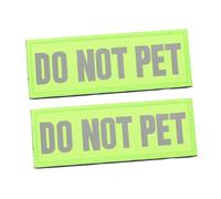 DOITOOL 2pcs Service Dog Patch Assistance This Is Patch Anti Sticker for Tags Reflective Vest Small Dog Harness Harness Safety Green