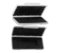 DOITOOL 2pcs Shockproof SSD Storage Case Hard Drive Carrying Box with Soft Foam Lining Protective Enclosure for Nvme Drives Gray White