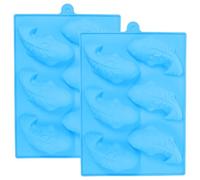 DOITOOL 2pcs Silicone Carp Cake Molds 6-Cavity Fish Shape Non-Stick Baking Pans 24x16.4x2.4cm Kitchen DIY Dessert Moulds for Creative Cake Baking Random Color Random Color