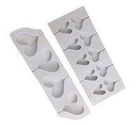 DOITOOL 2pcs Silicone Heart Shaped Lollipop Molds, Large 4-Cavity and Small 10-Cavity DIY Chocolate Candy Baking Molds for Kitchen and Candy Making