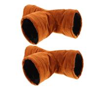 DOITOOL 2pcs Small Animal Play Tunnels Collapsible Hideouts for Hamsters Rabbits Squirrels Indoor Polyester Pet Tube for Guinea Pigs Ferrets