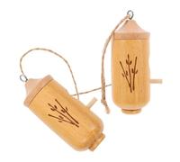 DOITOOL 2pcs Small Natural Wooden Hummingbird Houses for Outdoor Gardening, Hanging Bird Nest Boxes for Garden Decor and Wildlife Nesting