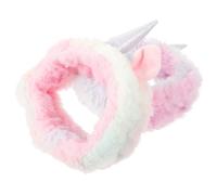 DOITOOL 2pcs Spa Headband Makeup Headband Chic Cloth Not Easy to Skid off Keep Hair Neat Women Washing Face Unicorn Horn Design