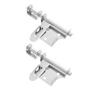 DOITOOL 2pcs Stainless Steel Door Latch Door Security Lock Gate Latches for Metal Gates Heavy Duty Anti-Theft Silver