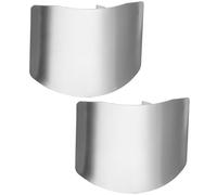 DOITOOL 2pcs Stainless Steel Finger Guards for Cutting Protection, Single Finger Chopping Shield Gloves, Kitchen Safety Hand Protector for Food Preparation