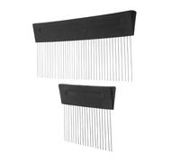 DOITOOL 2pcs Stainless Steel Graining Tool Paint Brush Comb for Wall Texture and Abstract Art Multi-use Artist Paint Brush Cleaning Comb for Decorative Finishes and Concrete Surface