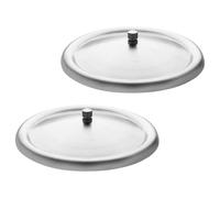DOITOOL 2pcs Stainless Steel Mug Cover Leak-Proof Water Cup Lid Round Shape Heat Resistant Simple Design Unique Look Convenient Daily Life Use