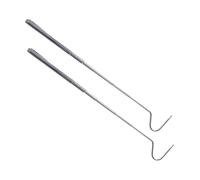 DOITOOL 2pcs Stainless Steel Retractable Snake Hooks 71cm Long Reptile Grabbing Hooks for Safe Catching and Handling