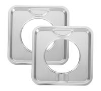 DOITOOL 2pcs Stainless Steel Square Gas Hob Range Protectors Drip Pan for Gas Cooker Accessories