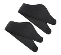 DOITOOL 2pcs Stretchy Ear Warmer Headbands for Winter Sports and Hiking Double-layer Polyester Ear Covers Unisex Fleece Lined Headbands from Cold