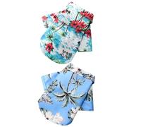 DOITOOL 2pcs Stylish Hawaiian Printed Pet Shirt for Dogs Made of Breathable Polyester Material, for Everyday Wear and Vacation at Hawaii Beach, from Xs to Xxl
