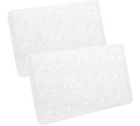 DOITOOL 2pcs Sugar Flower Molds Fondant Shaping Mold Plastic White Smooth Surface Safe Cake Decorating Tool for DIY Supply Kitchen Use