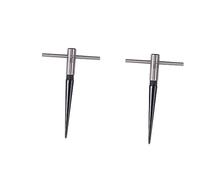DOITOOL 2pcs Tapered t Handle Chamfer Reaming Tool for Guitar Woodworkers Fluted Drill Bit for Bridge and Endpin High-grade Luthier Cutting Instrument
