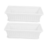 DOITOOL 2pcs Thickened Planting Pots Gardening Containers with Drainage Design for Outdoor Plants Flowers and Vegetables for Balconies Gardens and Windowsills