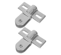 DOITOOL 2pcs Thickened Stainless Steel Door Pivot Hinges for Glass Shower Doors Stable Top and Bottom Clamp Design Alloy Repair Kit for Interior Cabinets and Framed Bookcases