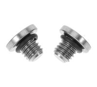 DOITOOL 2pcs Titanium Alloy Oil Cylinder Cover Screws for Mountain Bike Hydraulic Disc Brakes M5x5-8mm Brake Oil Bleed Cap Fixing Bolts Compatible with Shimano Deore Xt Set