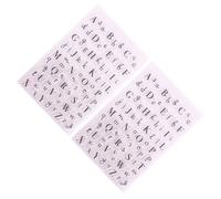 DOITOOL 2pcs TPR Seal Stamps Alphabet Design Stamps with Self Clinging and Reusable Features for DIY Scrapbooking and Cards with Protective Acetate Sheet