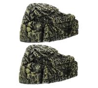 DOITOOL 2pcs Turtle Sunbathing Platform Resin Rock Dock Basking Area for Turtle Tank Reptile Habitat Decoration Climbing Ramp