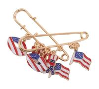 DOITOOL 2pcs Usa Flag Brooch Pin for Women and Men, Stainless Steel Patriotic Present Pin with Unique Classic Design, Comfortable and Decorative for Political Events and Daily Wear