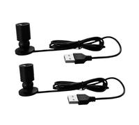 DOITOOL 2Pcs USB Interface LED Spotlight White Light Small Indoor Jewelry Display Spotlights with Stable Standing Base Corrosion-Resistant Design for Cabinet and Showcase Lighting
