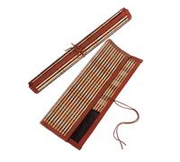 DOITOOL 2pcs Vintage Bamboo Paint Brush Organizer Case for Artists Calligraphy Brush Holder for Travel Home and Classroom Use
