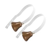 DOITOOL 2pcs Vintage Cast Metal Dog Door Bells Adjustable Hanging Puppy Training Bells for Potty Communication Wall-mount Pet Doorbell with Clear Ringing Sound
