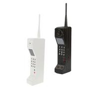 DOITOOL 2pcs Vintage Retro Brick Cell Phone Ornament Sturdy Iron Old Fashioned Telephone Prop for Home Office Decor Compact Vintage Phone Model for Party Decorations and Photo Props