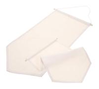 DOITOOL 2pcs Wall Hanging Pin Display Banner for Enamel Pins and Brooches, Polyester-cotton and Wood Material with Beige Colour, Suitable for Living Room or Office to Decorate Dorm