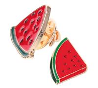 DOITOOL 2pcs Watermelon Alloy Brooches Summer Lapel Pins Cute Enamel Apparel Pins for Women’s Clothing Scarves Backpacks Accessories