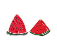 DOITOOL 2pcs Watermelon Brooch Pins Alloy Lapel Pins for Women Summer Jacket Brooches and Sweater Shawl Clips Cute Backpack Decoration